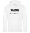 Чоловіча толстовка (худі) Make peugeot real Білий фото