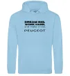 Чоловіча толстовка (худі) Make peugeot real Блакитний фото