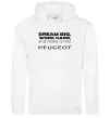 Женская толстовка (худи) Make peugeot real Белый фото