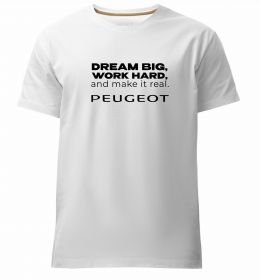 Мужская премиум футболка Make peugeot real