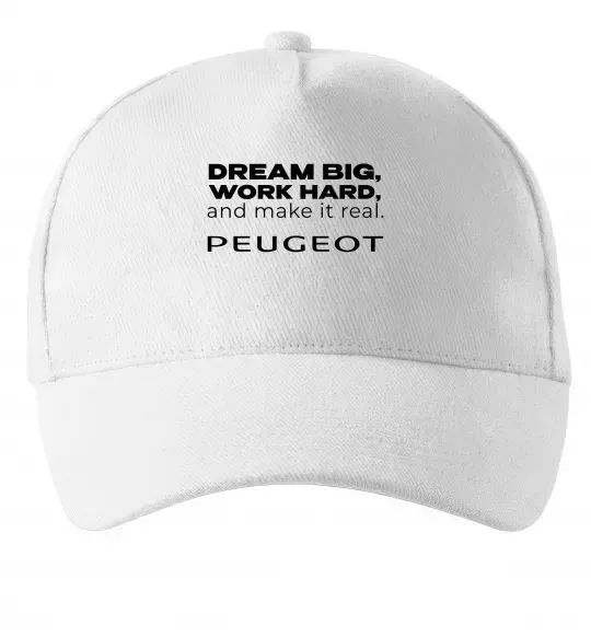 Кепка Make peugeot real Белый фото