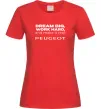 Жіноча футболка Make peugeot real Червоний фото