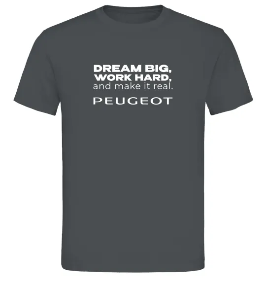 Мужская футболка Make peugeot real Графит фото