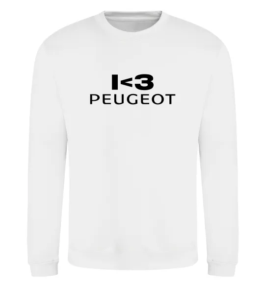 Свитшот I <3 Peugeot Белый фото