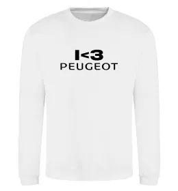 Свитшот I <3 Peugeot Белый фото