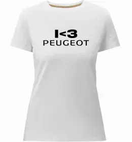 Жіноча преміум футболка Make peugeot real Білий фото