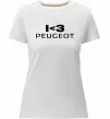 Женская премиум футболка I <3 Peugeot Белый фото