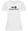 Жіноча футболка I <3 Peugeot Білий фото