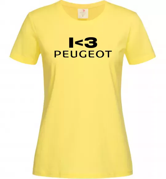 Жіноча футболка I <3 Peugeot Лимонний фото
