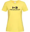 Жіноча футболка I <3 Peugeot Лимонний фото
