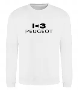 Світшот I <3 Peugeot Білий фото