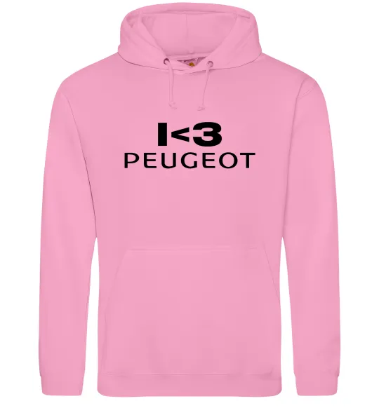 Жіноча толстовка (худі) I <3 Peugeot Рожевий фото