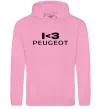 Жіноча толстовка (худі) I <3 Peugeot Рожевий фото