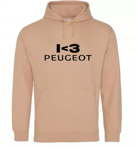 Жіноча толстовка (худі) I <3 Peugeot Пісочний фото