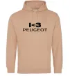 Жіноча толстовка (худі) I <3 Peugeot Пісочний фото