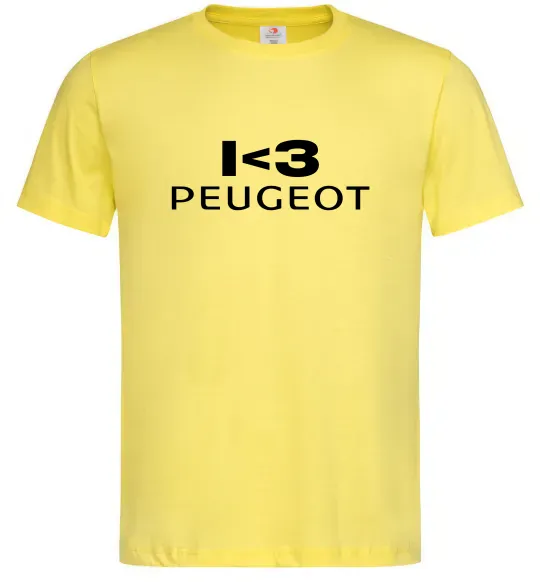 Чоловіча футболка I <3 Peugeot Лимонний фото