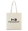 Эко-сумка I <3 Peugeot Бежевый фото