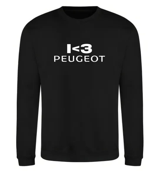 Свитшот I <3 Peugeot Черный фото