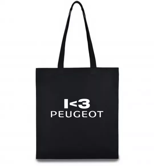Эко-сумка I <3 Peugeot Черный фото