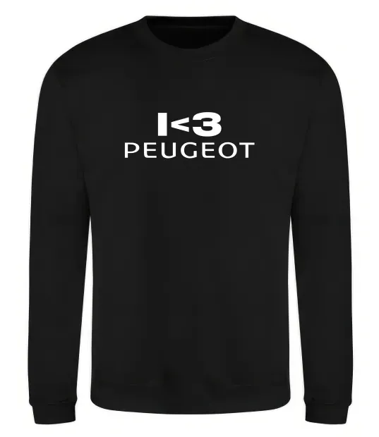 Свитшот I <3 Peugeot Черный фото