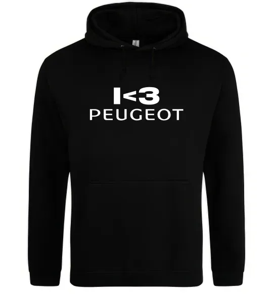 Жіноча толстовка (худі) I <3 Peugeot Чорний фото
