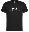 Чоловіча футболка I <3 Peugeot Чорний фото
