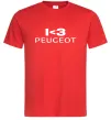 Чоловіча футболка I <3 Peugeot Червоний фото