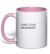 Чашка с цветной ручкой I Love Peugeot Нежно розовый Чашка с цветной ручкой I Love Peugeot Нежно розовый фото