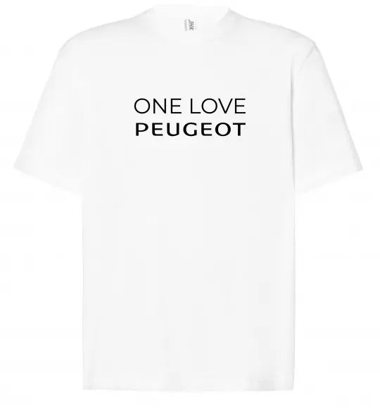 Футболка Оверсайз I Love Peugeot Белый фото