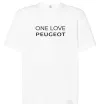Футболка Оверсайз I Love Peugeot Белый фото