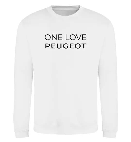 Світшот I Love Peugeot Білий фото
