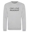 Світшот I Love Peugeot Сірий меланж фото