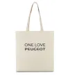 Еко-сумка I Love Peugeot Бежевий фото