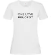 Женская футболка I Love Peugeot Белый фото