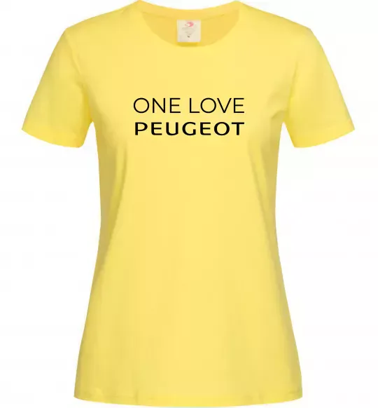 Женская футболка I Love Peugeot Лимонный фото