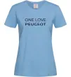 Женская футболка I Love Peugeot Голубой фото