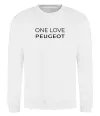Свитшот I Love Peugeot Белый фото