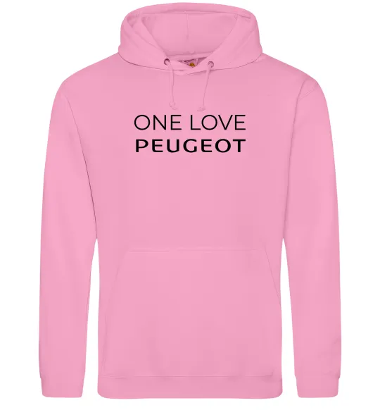 Мужская толстовка (худи) I Love Peugeot Розовый фото