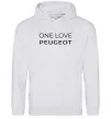 Мужская толстовка (худи) I Love Peugeot Серый меланж фото