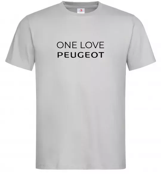 Чоловіча футболка I Love Peugeot Сірий фото