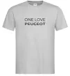 Чоловіча футболка I Love Peugeot Сірий фото