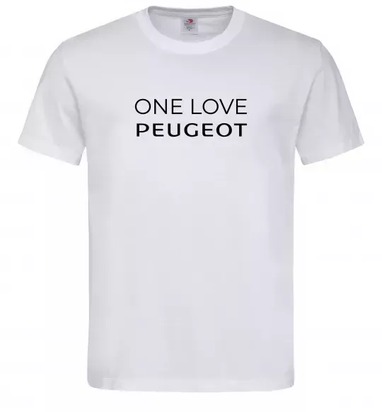 Чоловіча футболка I Love Peugeot Білий фото