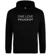Мужская толстовка (худи) I Love Peugeot Черный фото