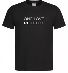Чоловіча футболка I Love Peugeot Чорний фото