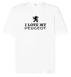 Футболка Оверсайз Love my Peugeot logo Білий фото