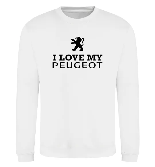 Свитшот Love my Peugeot logo Белый фото