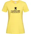 Жіноча футболка Love my Peugeot logo Лимонний фото