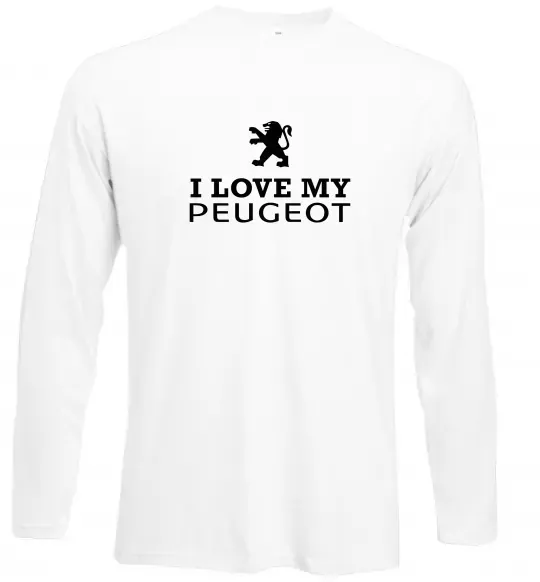 Лонгслив Love my Peugeot logo Белый фото