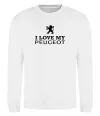 Свитшот Love my Peugeot logo Белый фото