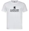 Чоловіча футболка Love my Peugeot logo Білий фото
